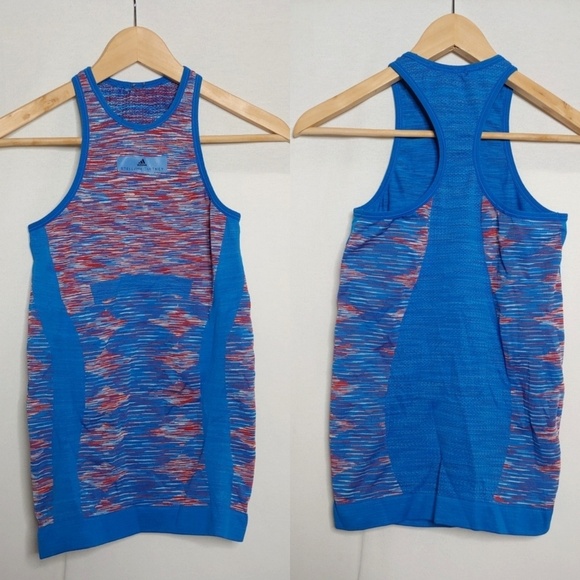 Adidas by Stella McCartney Tops - Adidas x Stella McCartney Seamless Tank Spaceday Blue White Red High Cut‎ Small